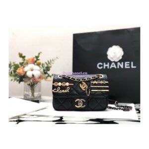 Replica Chanel 22K Symbolic Mini Flap Bag Lambskin AS2978 Black
