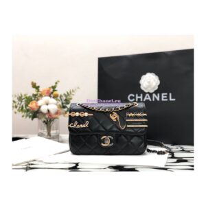 Replica Chanel 22K Symbolic Small Flap Bag Lambskin AS2979 Black
