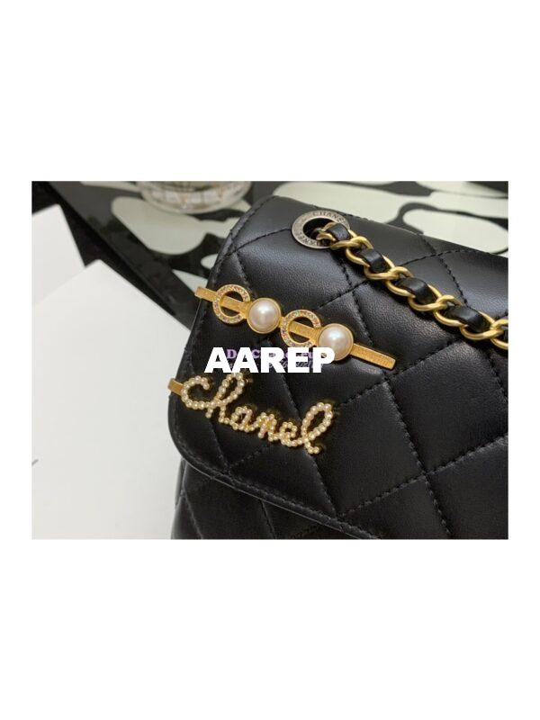 Replica Chanel 22K Symbolic Small Flap Bag Lambskin AS2979 Black 2