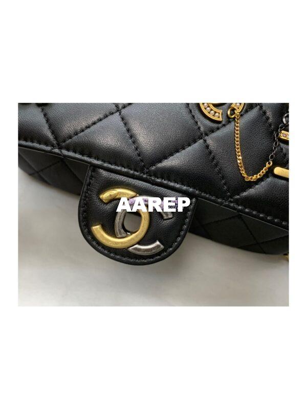 Replica Chanel 22K Symbolic Small Flap Bag Lambskin AS2979 Black 5