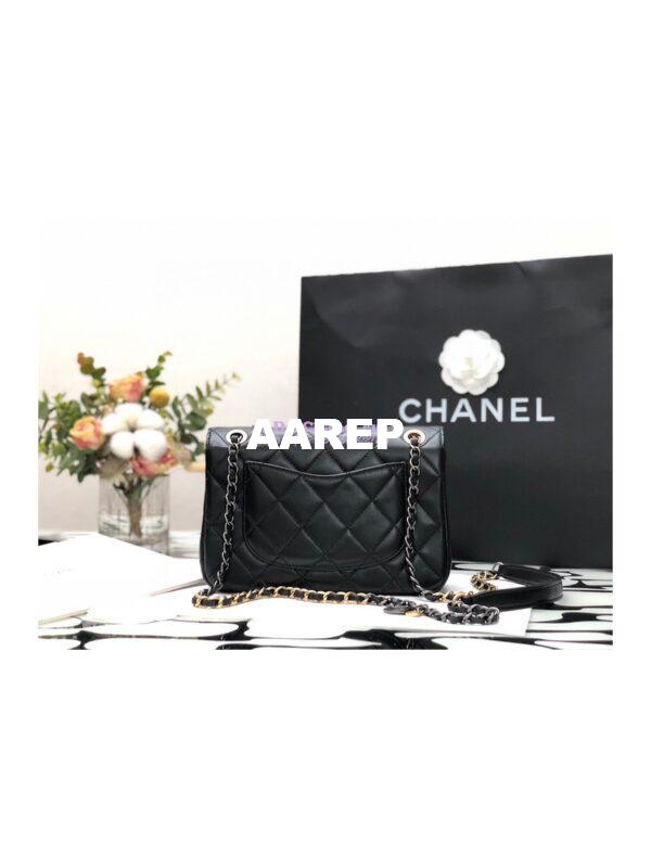 Replica Chanel 22K Symbolic Small Flap Bag Lambskin AS2979 Black 7