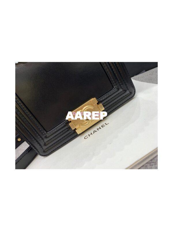 Replica Chanel Classic Retro Mini Boy Bag in Shiny Calfskin AS3018 Black 7