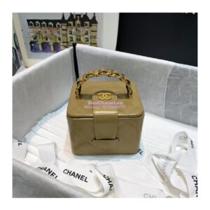 Replica Chanel Micro Mini Vanity Case 90s Vintage Patent Clutch 01919m Gold (Limited!)