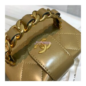 Replica Chanel Micro Mini Vanity Case 90s Vintage Patent Clutch 01919m Gold (Limited!) 2