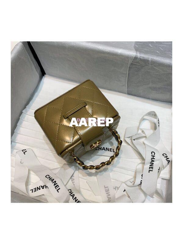 Replica Chanel Micro Mini Vanity Case 90s Vintage Patent Clutch 01919m Gold (Limited!) 6