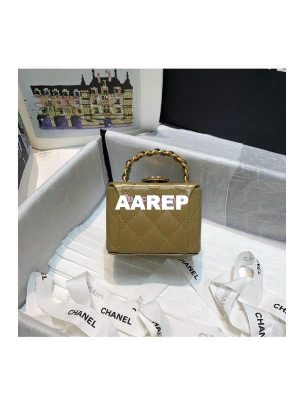 Replica Chanel Micro Mini Vanity Case 90s Vintage Patent Clutch 01919m Gold (Limited!) 10