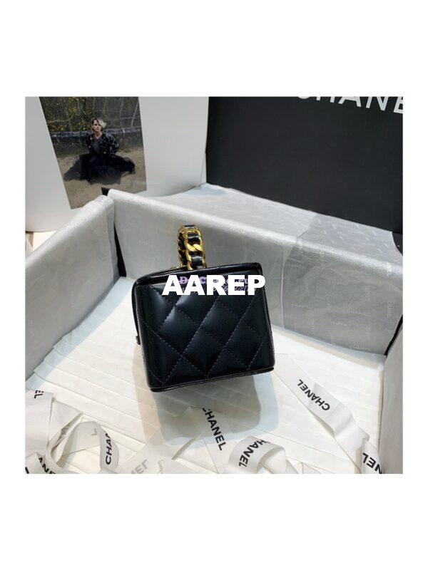 Replica Chanel Micro Mini Vanity Case 90s Vintage Patent Clutch 01919m Black (Limited!) 6