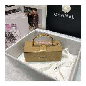 Replica Chanel Vintage 1994 Gold Patent Vanity Case Bag 01919 (Limited)
