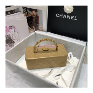 Replica Chanel Vintage 1994 Gold Patent Vanity Case Bag 01919 (Limited) 2