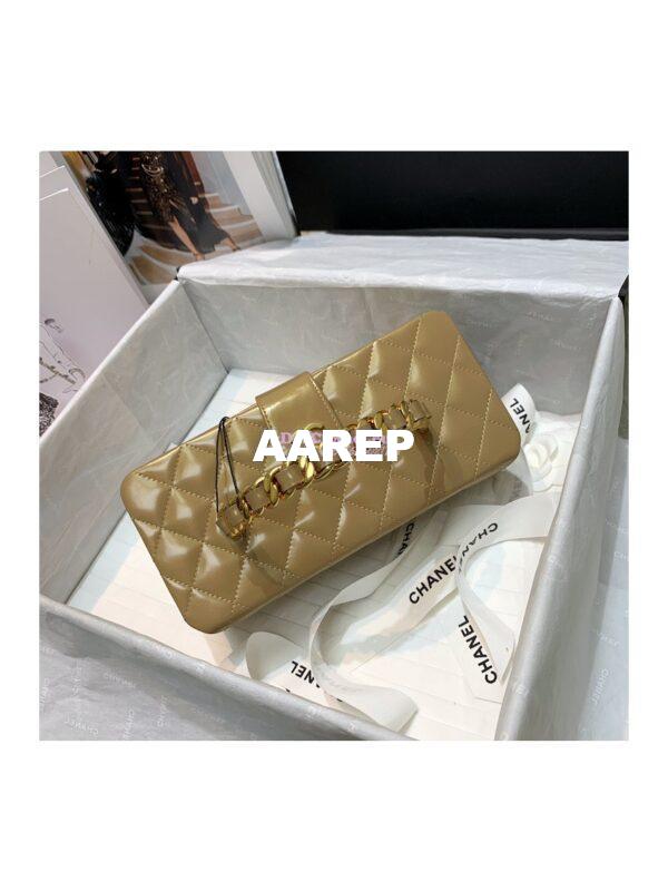 Replica Chanel Vintage 1994 Gold Patent Vanity Case Bag 01919 (Limited) 3