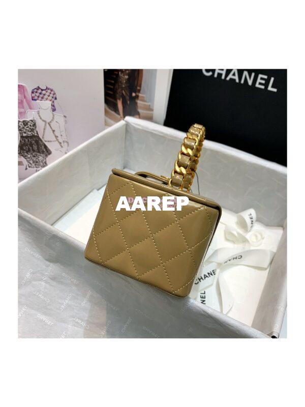 Replica Chanel Vintage 1994 Gold Patent Vanity Case Bag 01919 (Limited) 6