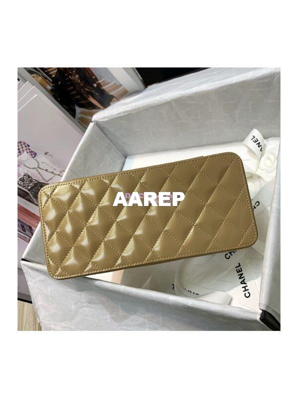 Replica Chanel Vintage 1994 Gold Patent Vanity Case Bag 01919 (Limited) 9