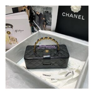Replica Chanel Vintage 1994 Black Patent Vanity Case Bag 01919 (Limited)
