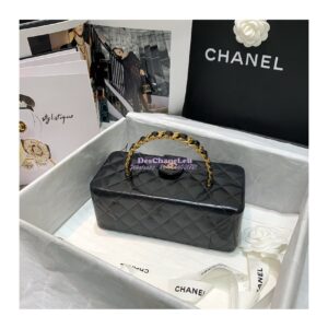 Replica Chanel Vintage 1994 Black Patent Vanity Case Bag 01919 (Limited) 2