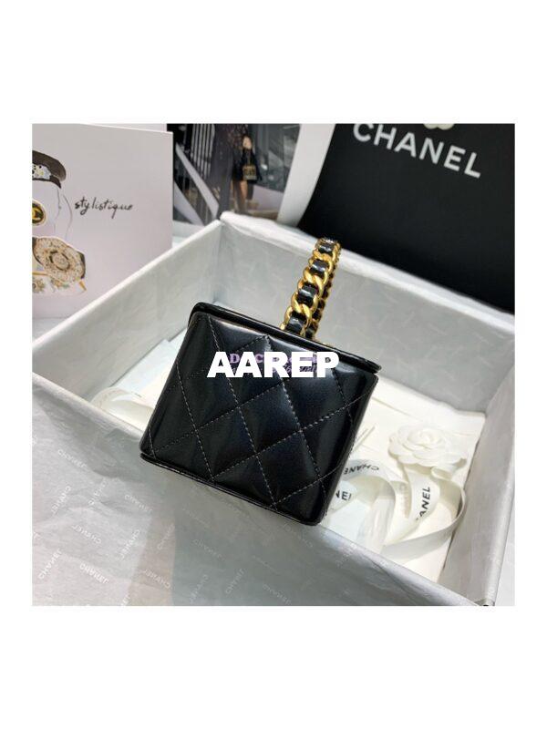 Replica Chanel Vintage 1994 Black Patent Vanity Case Bag 01919 (Limited) 5