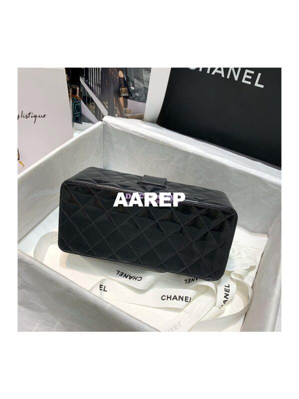 Replica Chanel Vintage 1994 Black Patent Vanity Case Bag 01919 (Limited) 9