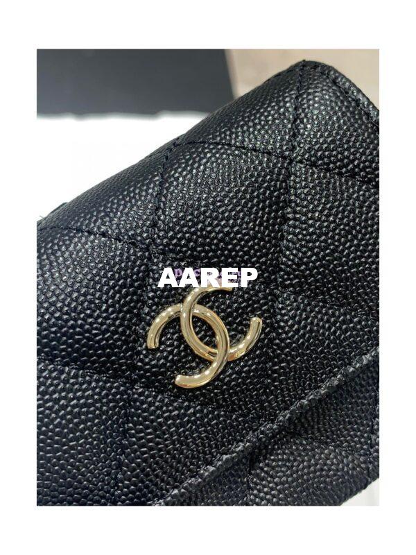 Replica Chanel Grained Calfskin Belt Bag AP2401 Black 5