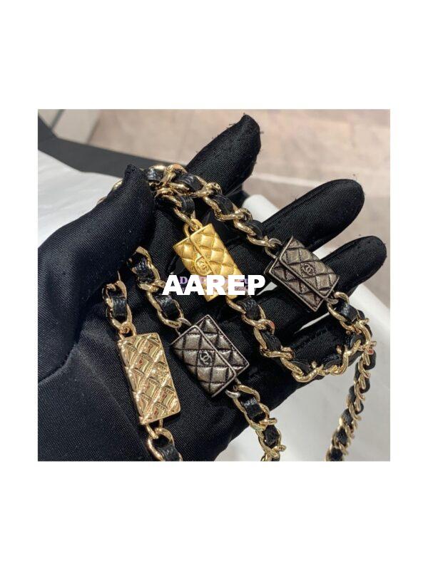 Replica Chanel Grained Calfskin Belt Bag AP2401 Black 6
