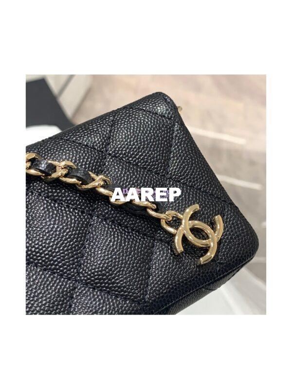 Replica Chanel Grained Calfskin Belt Bag AP2401 Black 7