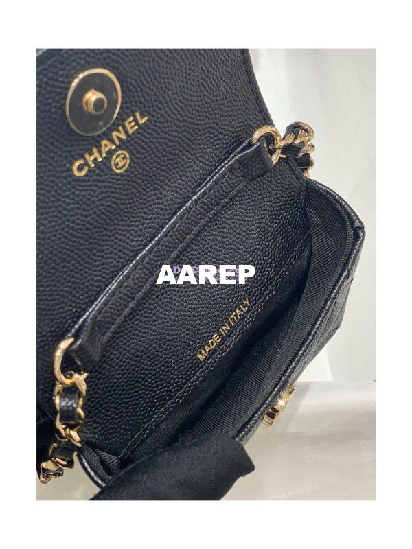 Replica Chanel Grained Calfskin Belt Bag AP2401 Black 10