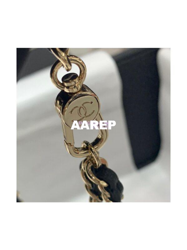 Replica Chanel Grained Calfskin Belt Bag AP2401 Black 11