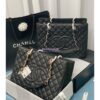 Replica Chanel GST Grand Shopping Tote Caviar Leather Gold/Silver Chain Bag beige 2