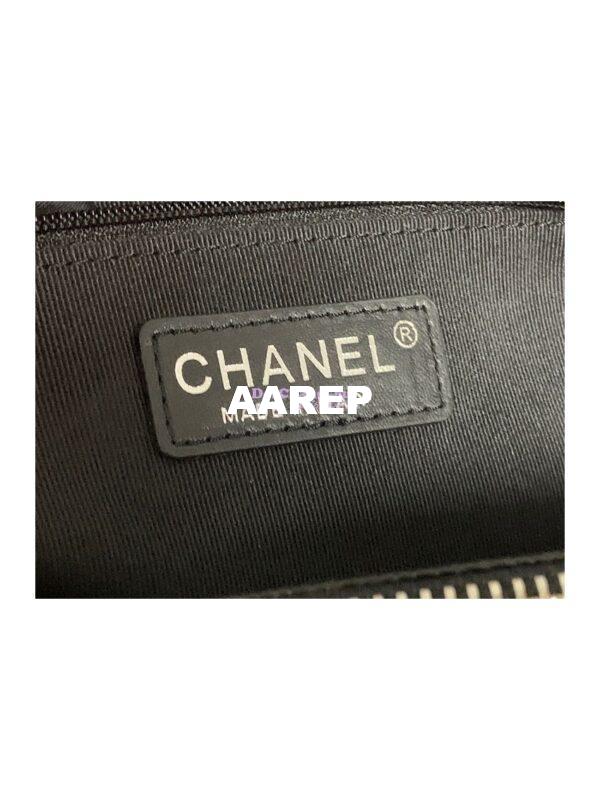 Replica Chanel GST Grand Shopping Tote Caviar Leather Gold/Silver Chain Bag Black 8
