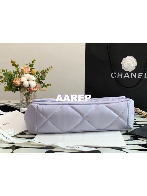 Replica Chanel 19 Maxi Flap Bag AS1162 Lambskin Light Purple 6