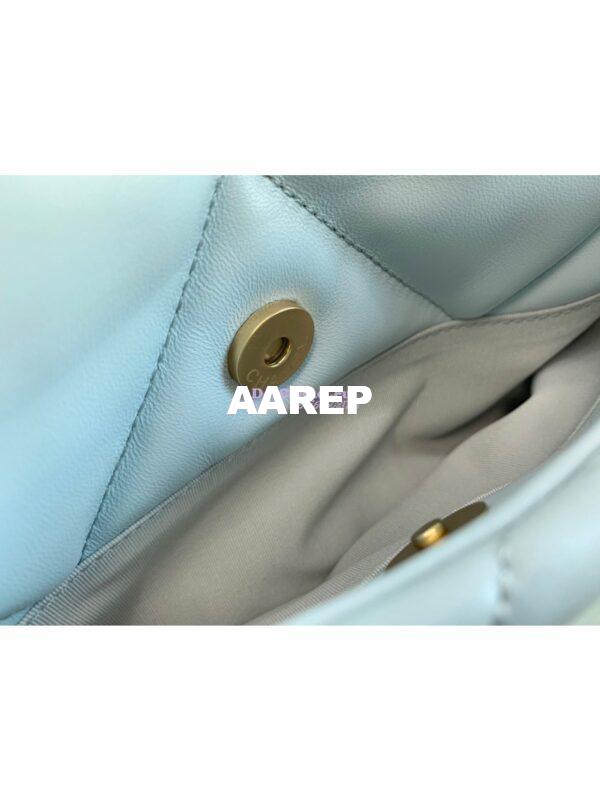 Replica Chanel 19 Large Flap Bag AS1161 Lambskin Light Blue 10