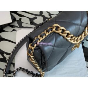 Replica Chanel 19 Large Flap Bag AS1161 Lambskin Dark Grey 2