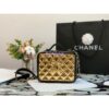 Replica Chanel Gold Vanity Case in Lambskin AS2900 White
