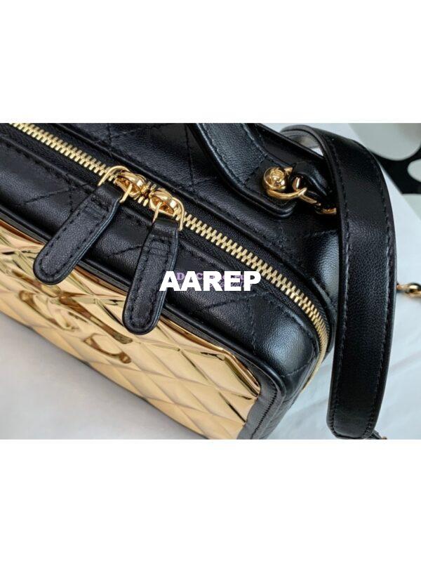 Replica Chanel Gold Vanity Case in Lambskin AS2900 Black 5
