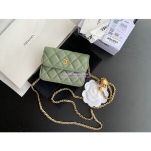 Replica Chanel Waist Bag With CC Details On Strap AP1465 Matcha