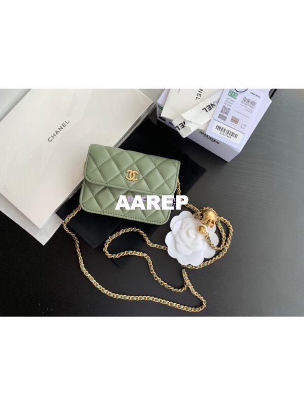 Replica Chanel Waist Bag With CC Details On Strap AP1465 Matcha 3