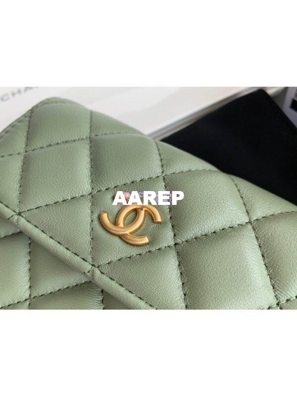 Replica Chanel Waist Bag With CC Details On Strap AP1465 Matcha 4