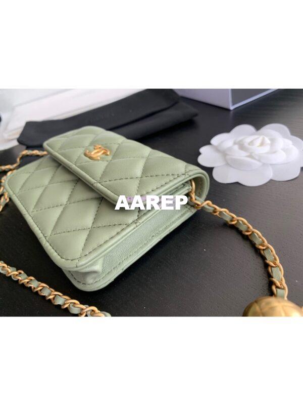 Replica Chanel Waist Bag With CC Details On Strap AP1465 Matcha 6