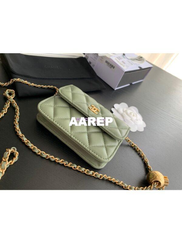 Replica Chanel Waist Bag With CC Details On Strap AP1465 Matcha 7