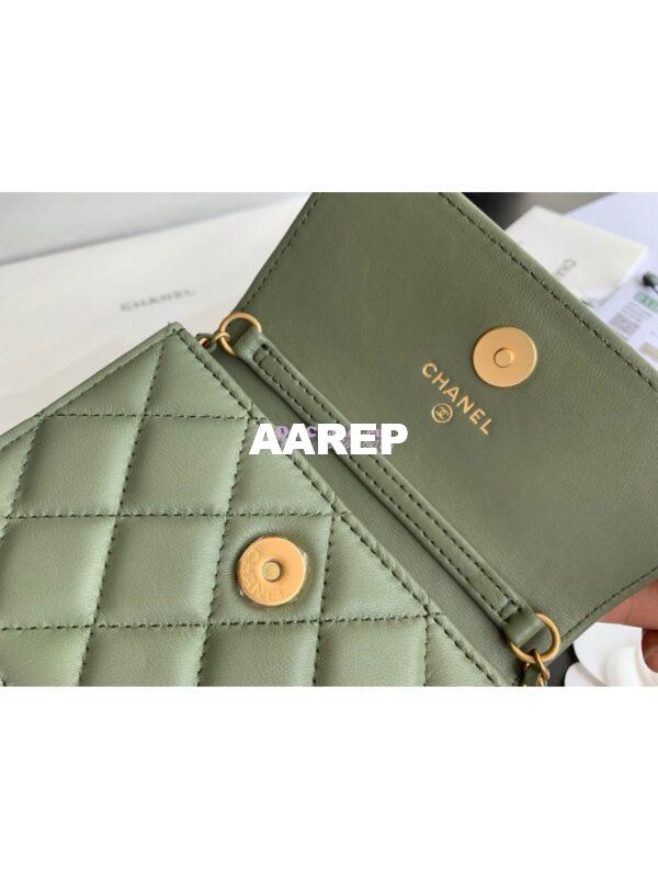 Replica Chanel Waist Bag With CC Details On Strap AP1465 Matcha 8