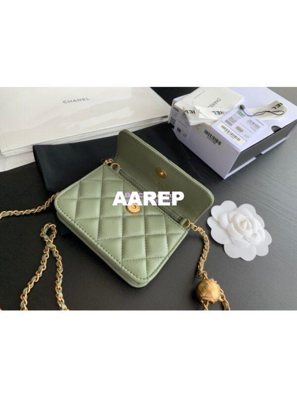 Replica Chanel Waist Bag With CC Details On Strap AP1465 Matcha 9