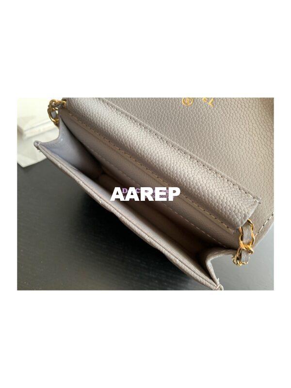 Replica Chanel Coco Clutch with Chain WOC in Grained Calfskin AP2306 Grey 7