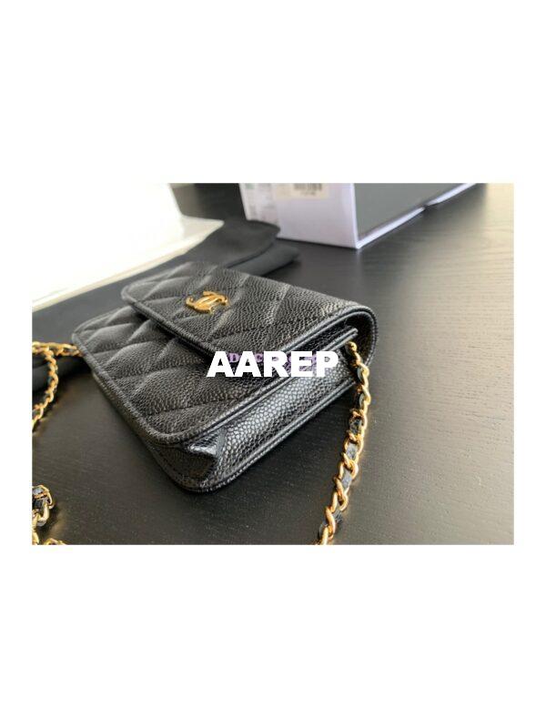 Replica Chanel Coco Clutch with Chain WOC in Grained Calfskin AP2306 Black 6