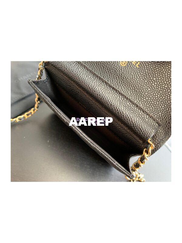 Replica Chanel Coco Clutch with Chain WOC in Grained Calfskin AP2306 Black 10