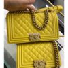 Replica Chanel Medium Boy Handbag in Grained Calfskin with Matte Gold Hardware 67086 Caramel