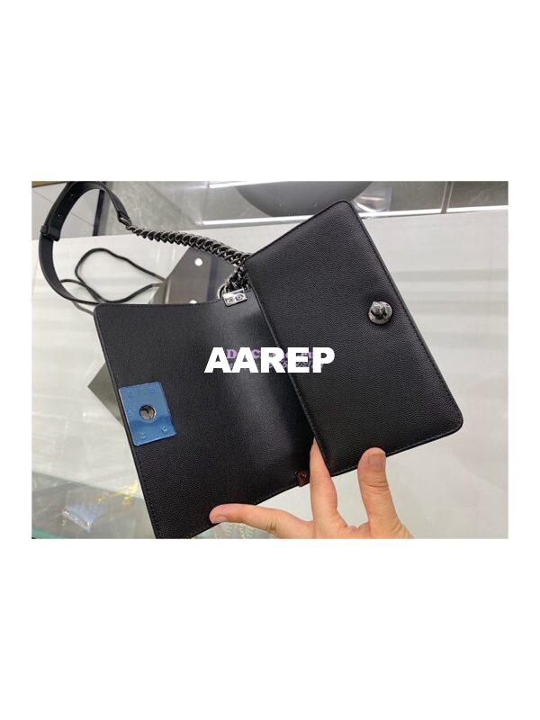 Replica Chanel Small Boy Handbag in Grained Calfskin 67085 Black 15