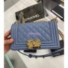 Replica Chanel Small Boy Handbag in Grained Calfskin with Shining Gold Hardware 67085 Light Pink 2
