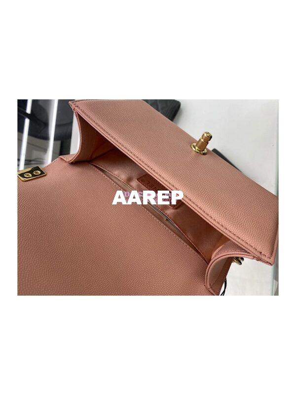 Replica Chanel Small Boy Handbag in Grained Calfskin with Shining Gold Hardware 67085 Light Pink 12