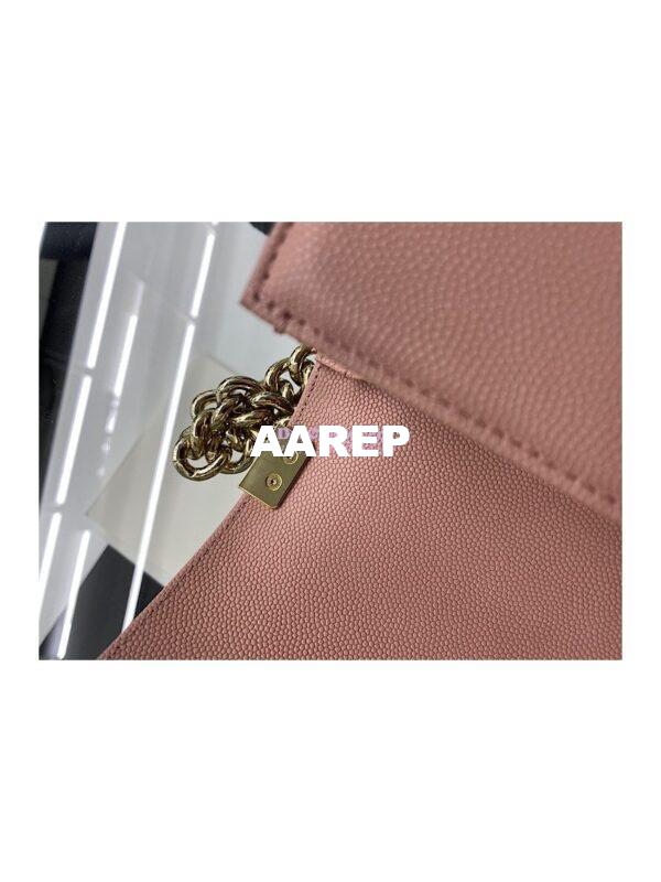 Replica Chanel Small Boy Handbag in Grained Calfskin with Shining Gold Hardware 67085 Light Pink 13