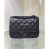 Replica Chanel Lambskin New Magnetic Wallet On Chain WOC Bag 33814 Black 2