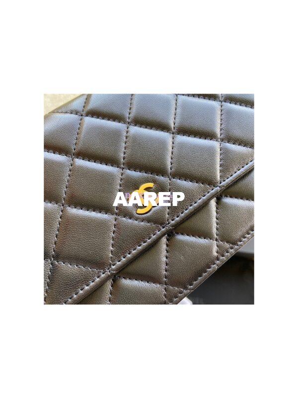 Replica Chanel Lambskin New Magnetic Wallet On Chain WOC Bag 33814 Black 7