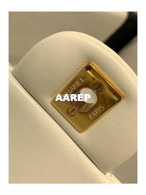 Replica Chanel Small Classic Double Flap Bag 23cm Lambskin White 12